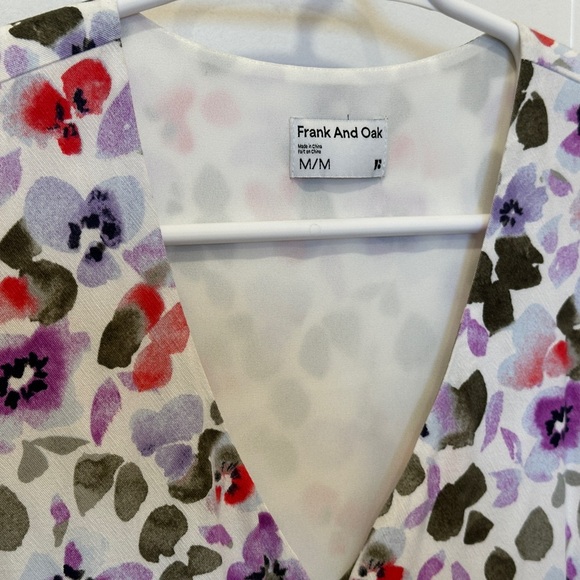 FRANK AND OAK - Floral V-Neck button-down Maxi Dress - Picture 4 of 6